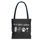 Doodle Dog Gift - I’m a Simple Woman Tote Bag  - Funny Labradoodle - Berendoodle - Sheepadoodle Tote