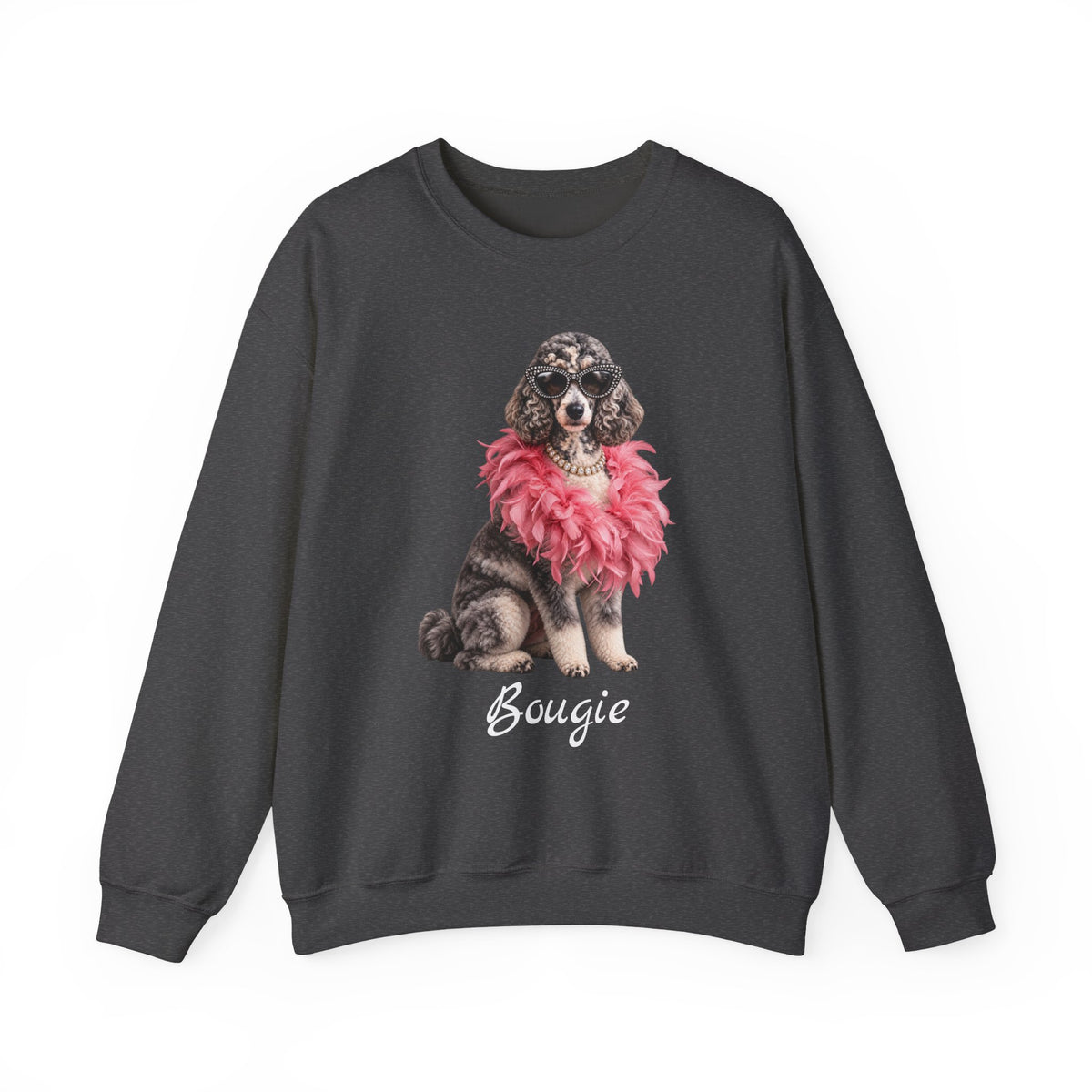 Bougie Doodle Sweatshirt - Funny Goldendoodle Crewneck - Glam Dog with Sunglasses - Sassy Doodle Mom Gift - Fashionista Dog Lover Pullover