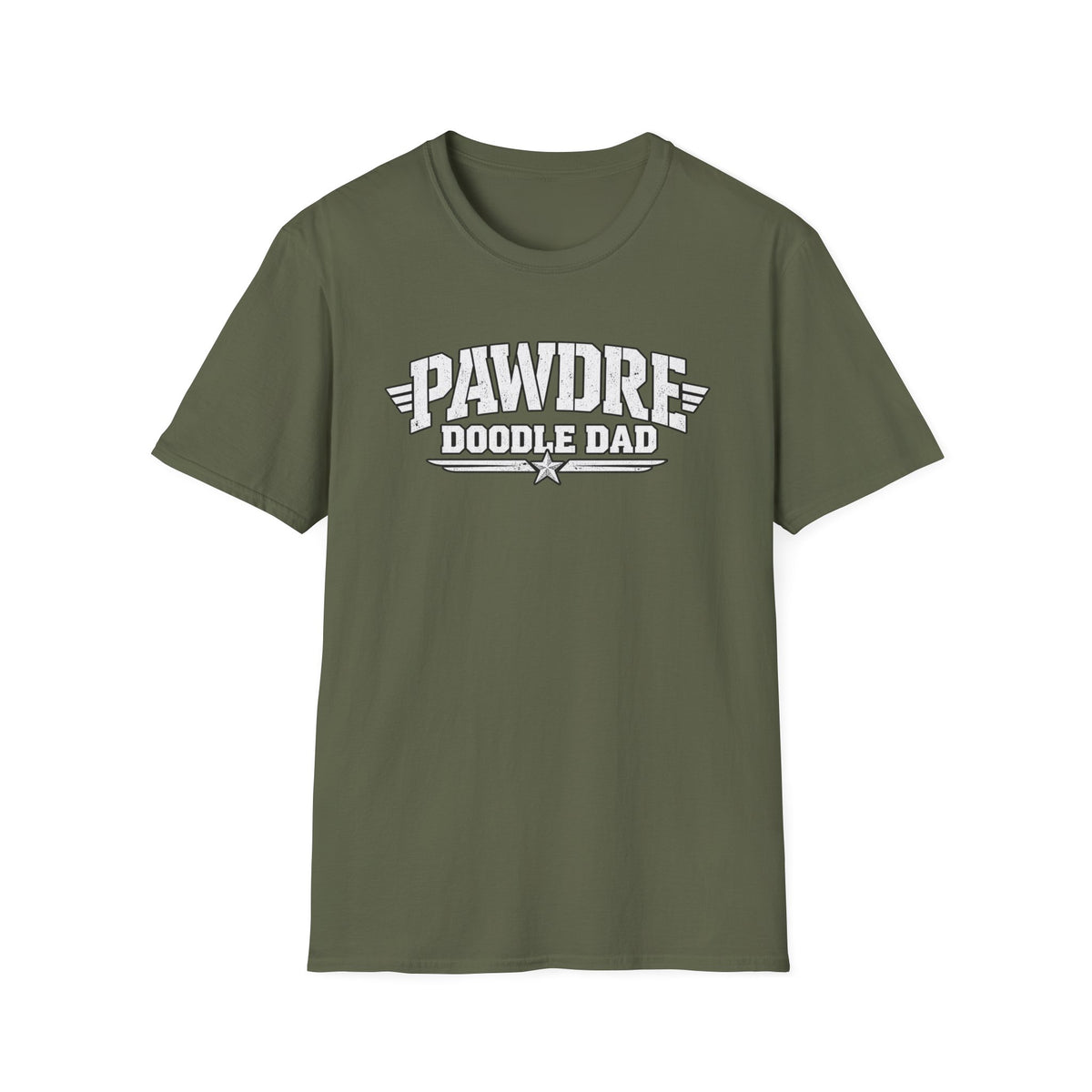 Pawdre Doodle Dad Military T - Shirt - A special bond between dad and dog.
