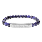 Personalized Natural Stone Bracelet  - Choose Your Stone  - Choose Your Dogs Name