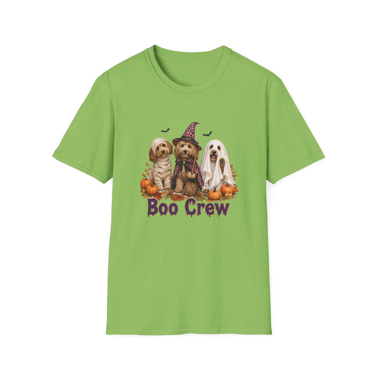 Boo Crew Halloween T-Shirt - Spooky Charm of Cute Dogs in Costumes