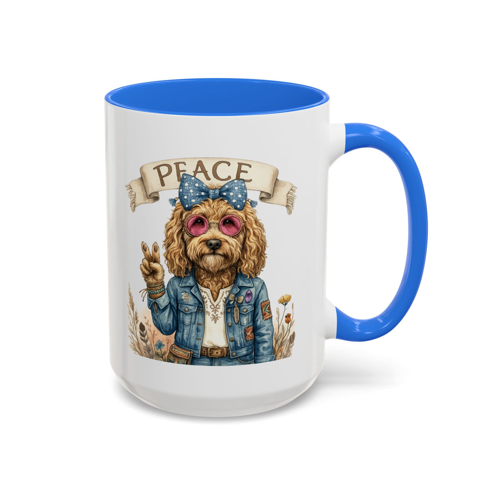 Peace Pup Hippie Mug — Select 11 oz or 15 oz