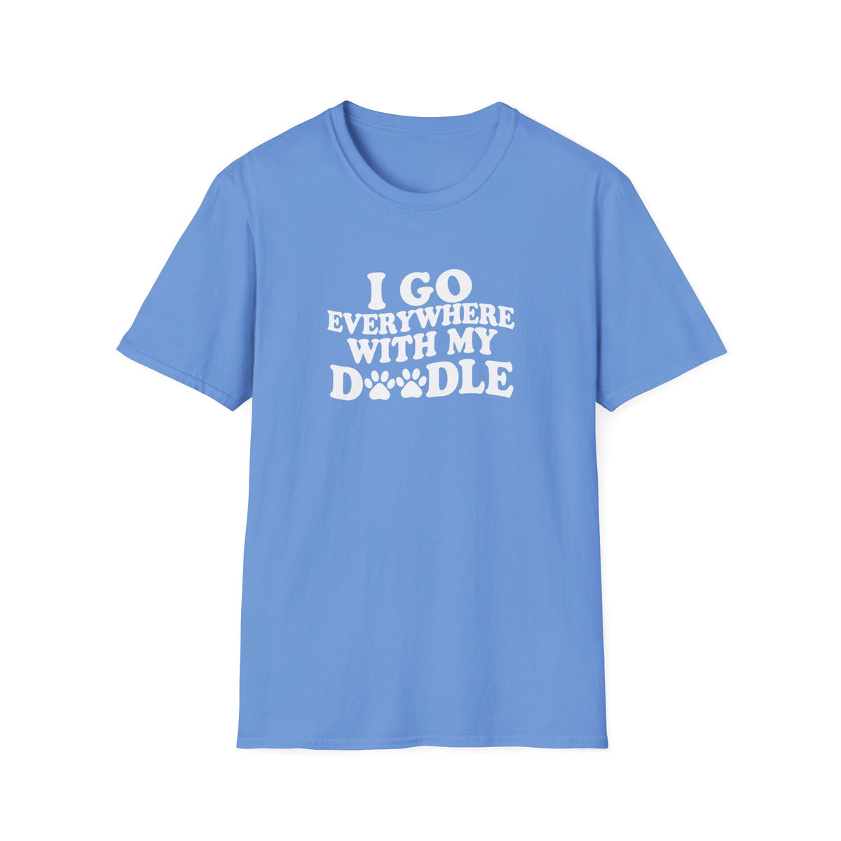 I Go Everywhere With My Doodle Shirt, Funny Doodle Mom Tee, Goldendoodle Lover Gift, Dog Walking T-Shirt, Doodle Adventure Top