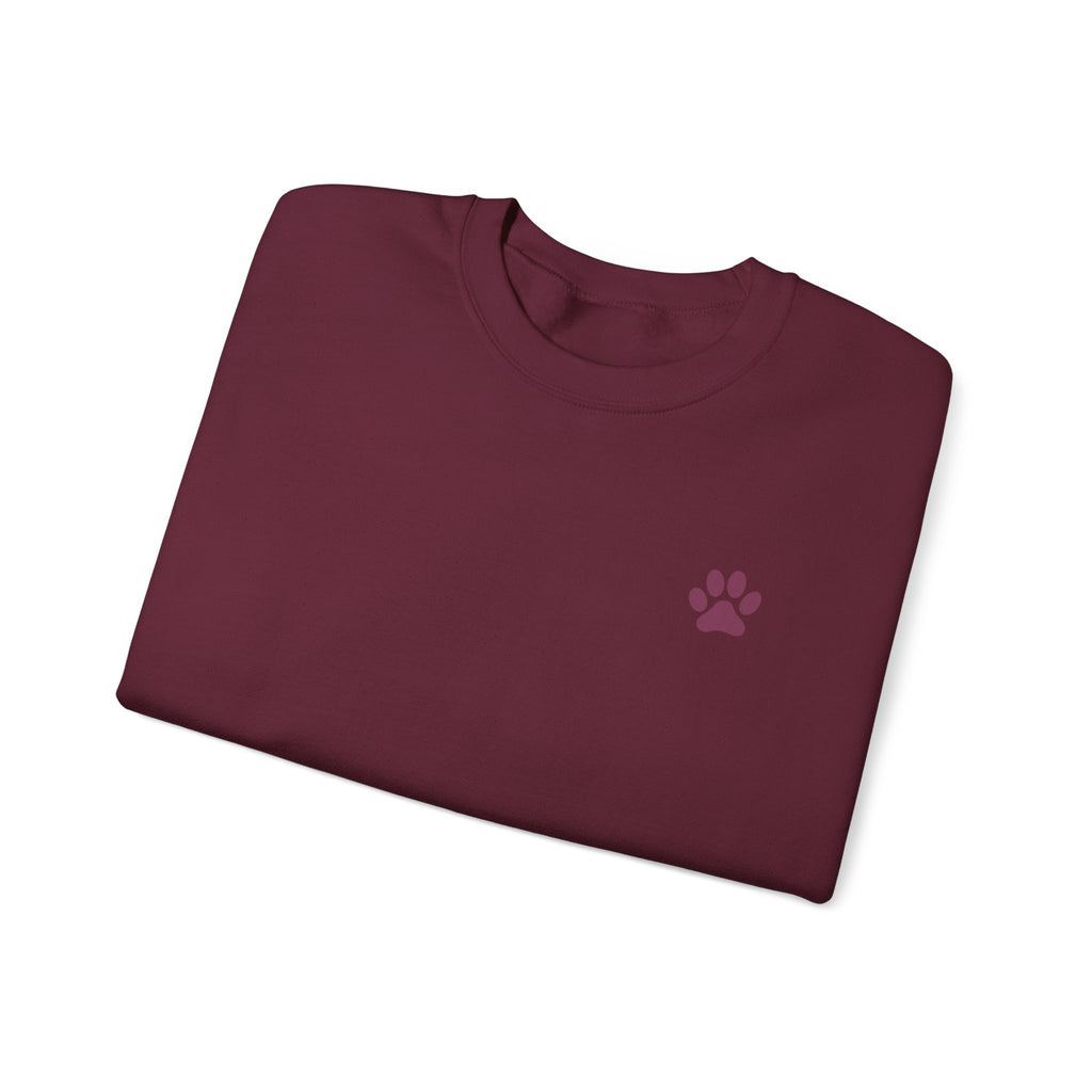 Doodle Mom - Doodles Make Everything Better Purple Heart Sweatshirt - Life’s better with paws, love, and a little retro groove.