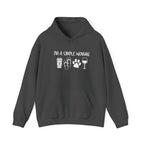 I'm A Simple Woman Hoodie, Funny Women Sweatshirt, Wine Lover Gifts, Coffee Lover Shirt, Dog Paw Shirt, Dog Lover Gifts, Dog Owner Hoodie