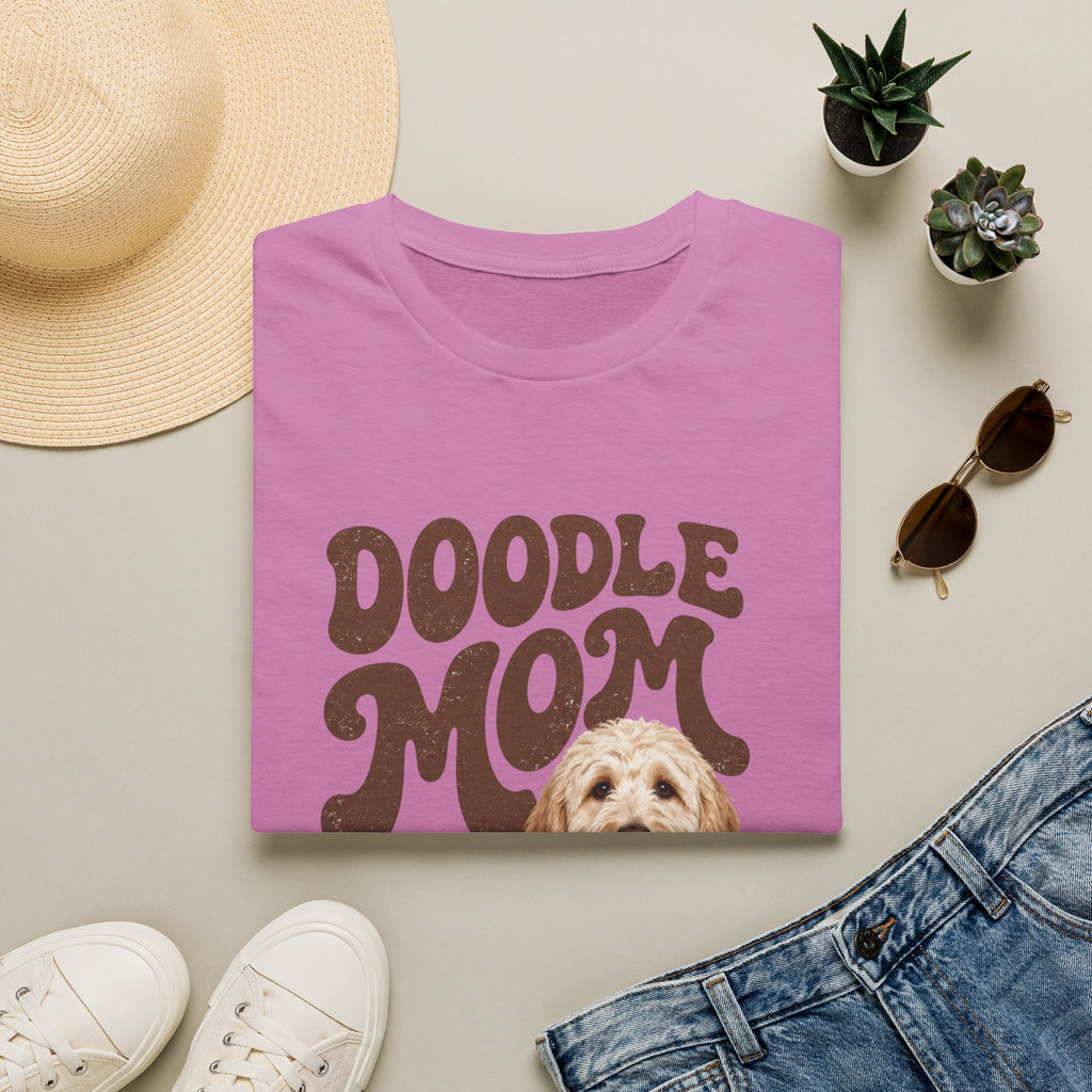 Retro Doodle Mom T-Shirt - Groovy style. Doodle love. Momma pride.
