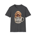 Coffee & Doodles T-Shirt – Cute Doodle Dog Mom Tee – Goldendoodle Lover Graphic Shirt