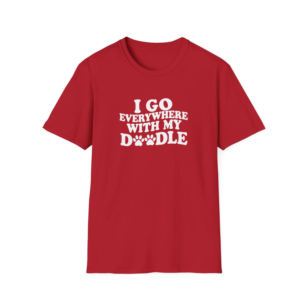 I Go Everywhere With My Doodle Shirt, Funny Doodle Mom Tee, Goldendoodle Lover Gift, Dog Walking T-Shirt, Doodle Adventure Top