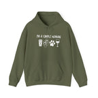 I'm A Simple Woman Hoodie, Funny Women Sweatshirt, Wine Lover Gifts, Coffee Lover Shirt, Dog Paw Shirt, Dog Lover Gifts, Dog Owner Hoodie