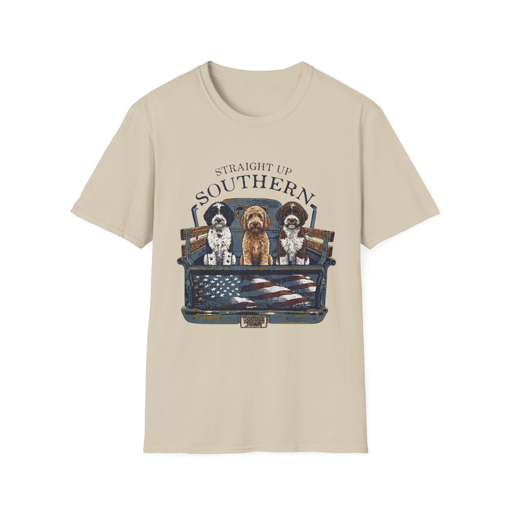 Southern Dogs T-Shirt — Where the road is open and the dogs ride along.