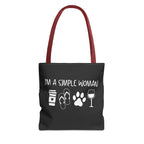 Doodle Dog Gift - I’m a Simple Woman Tote Bag  - Funny Labradoodle - Berendoodle - Sheepadoodle Tote