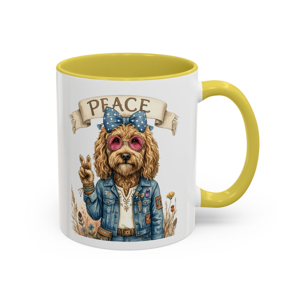 Peace Pup Hippie Mug — Select 11 oz or 15 oz