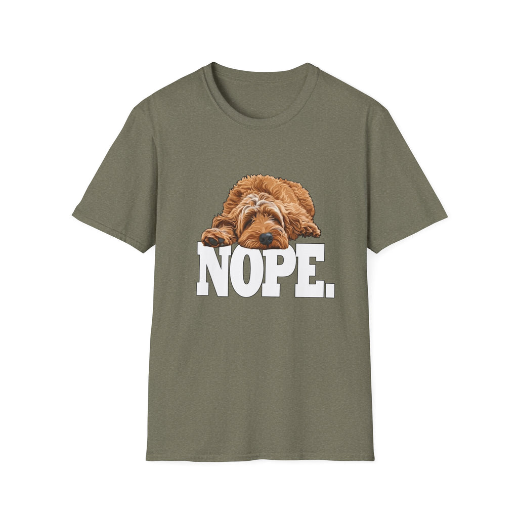 Nope Dog T-Shirt — Snarky Sleeping Puppy Graphic Tee