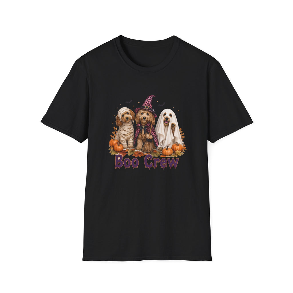 Boo Crew Halloween T-Shirt - Spooky Charm of Cute Dogs in Costumes
