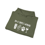 I'm A Simple Woman Hoodie, Funny Women Sweatshirt, Wine Lover Gifts, Coffee Lover Shirt, Dog Paw Shirt, Dog Lover Gifts, Dog Owner Hoodie
