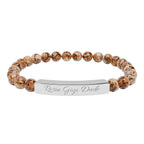 Personalized Natural Stone Bracelet  - Choose Your Stone  - Choose Your Dogs Name