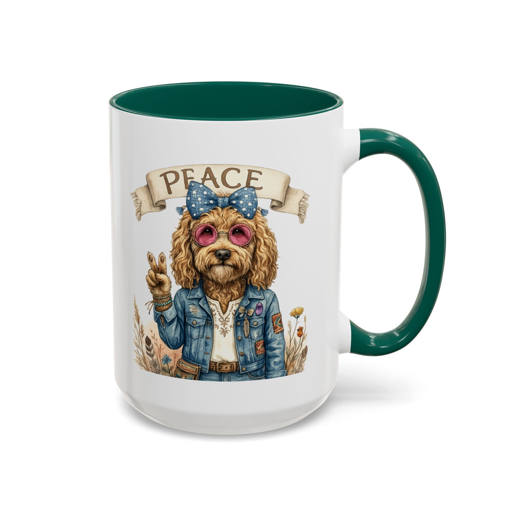 Peace Pup Hippie Mug — Select 11 oz or 15 oz