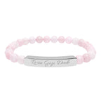 Personalized Natural Stone Bracelet  - Choose Your Stone  - Choose Your Dogs Name