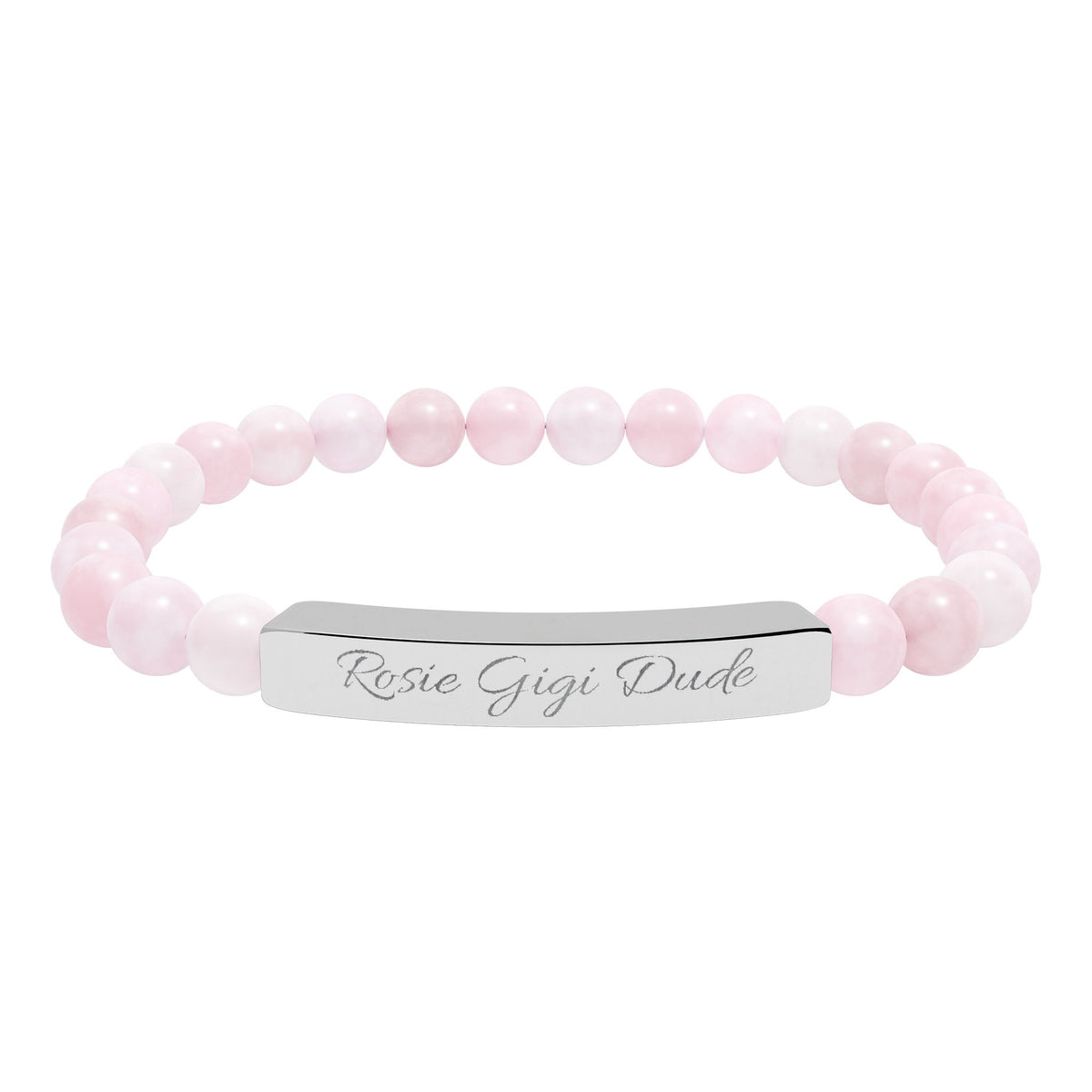 Personalized Natural Stone Bracelet  - Choose Your Stone  - Choose Your Dogs Name