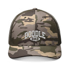 Embroidered Doodle Dad Camo Baseball Cap, Camouflage Dog Dad Hat, Goldendoodle Lover Gift for Him