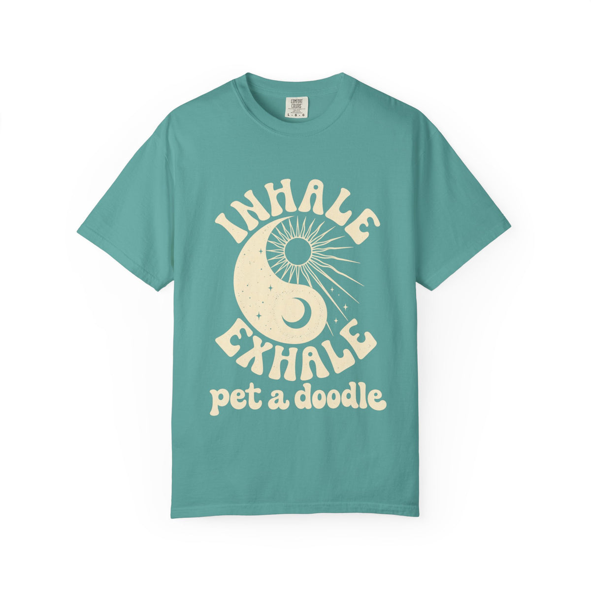 Inhale Exhale Pet a Doodle Shirt - Funny Doodle Dog Mom T-Shirt - Goldendoodle Labradoodle Bernedoodle Gift -Dog Lover Tee