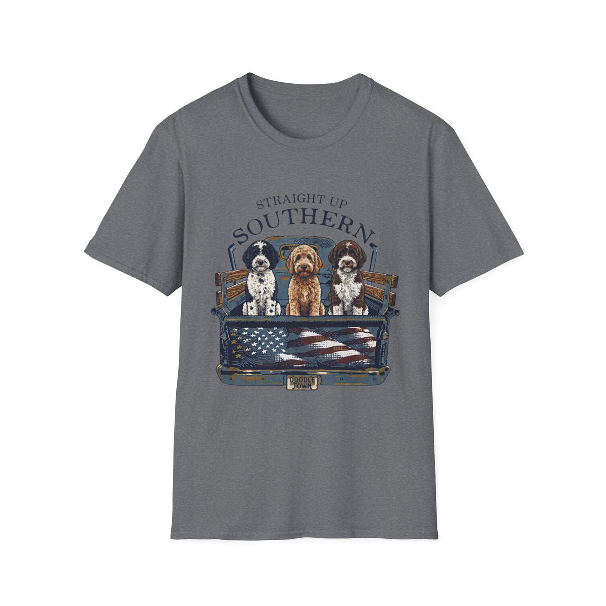 Southern Dogs T-Shirt — Where the road is open and the dogs ride along.