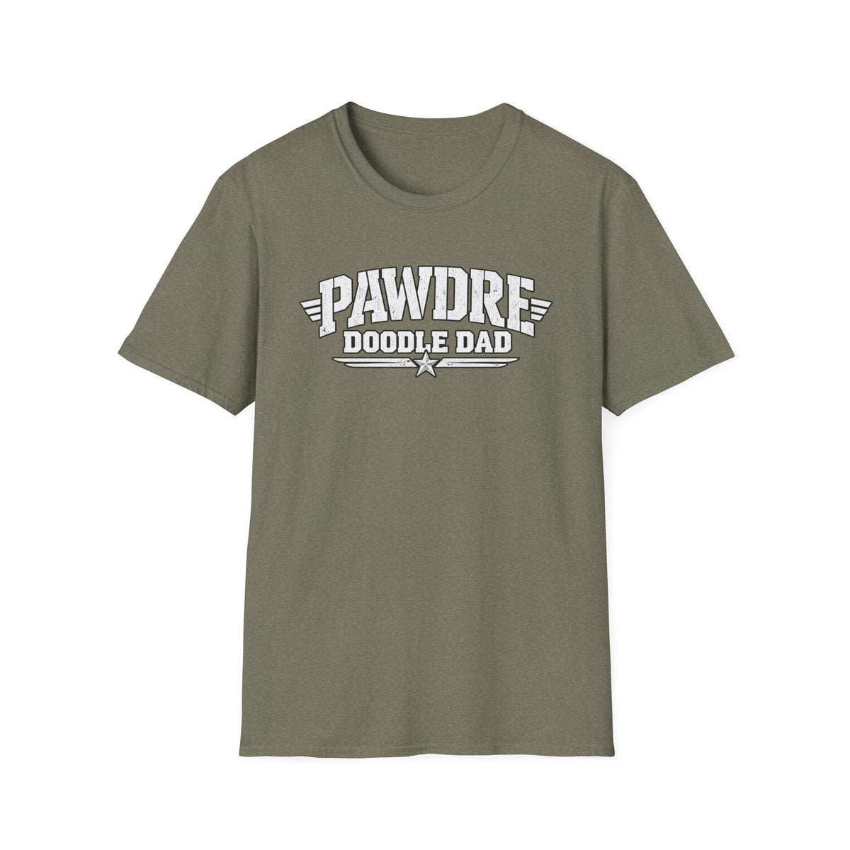 Pawdre Doodle Dad Military T - Shirt - A special bond between dad and dog.