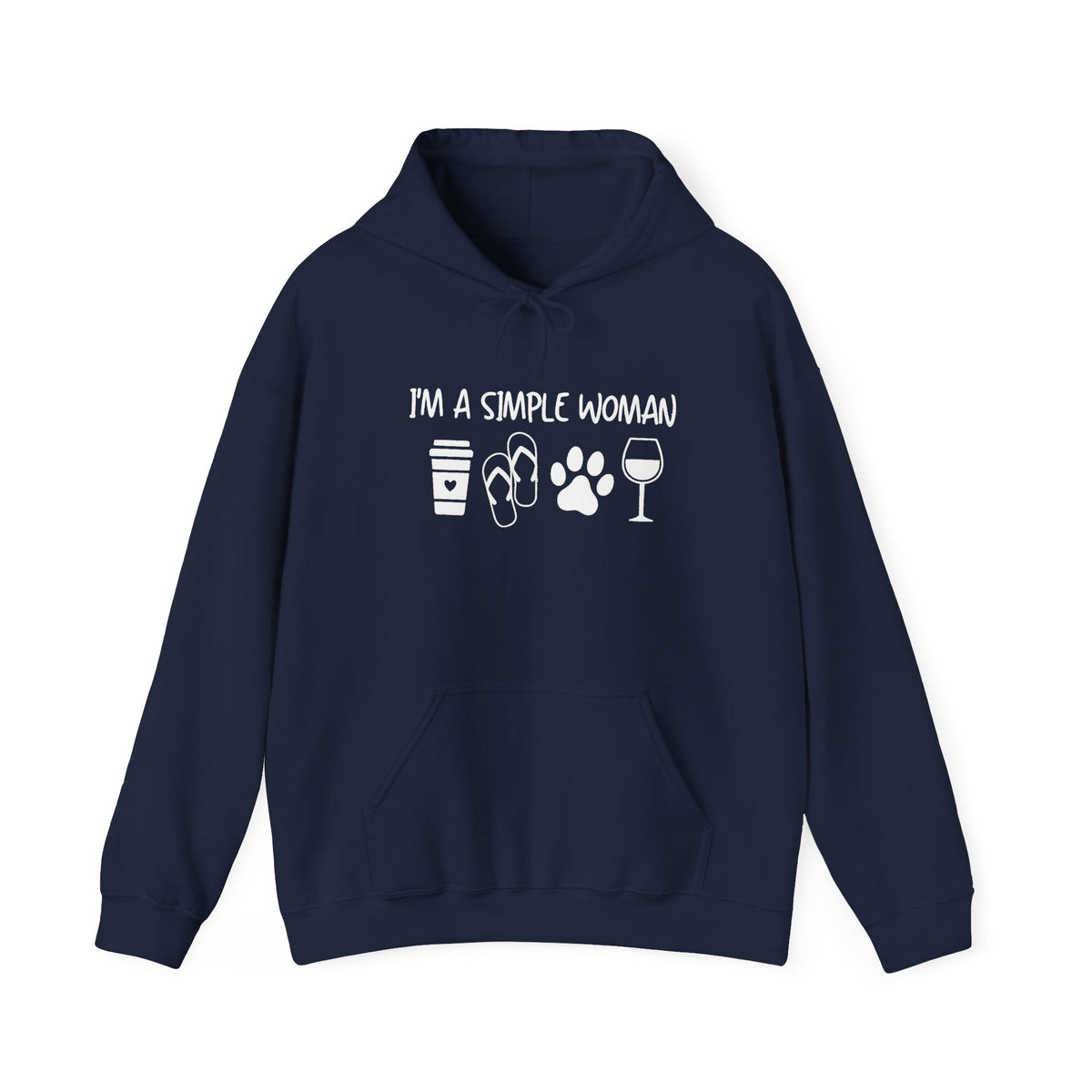 I'm A Simple Woman Hoodie, Funny Women Sweatshirt, Wine Lover Gifts, Coffee Lover Shirt, Dog Paw Shirt, Dog Lover Gifts, Dog Owner Hoodie