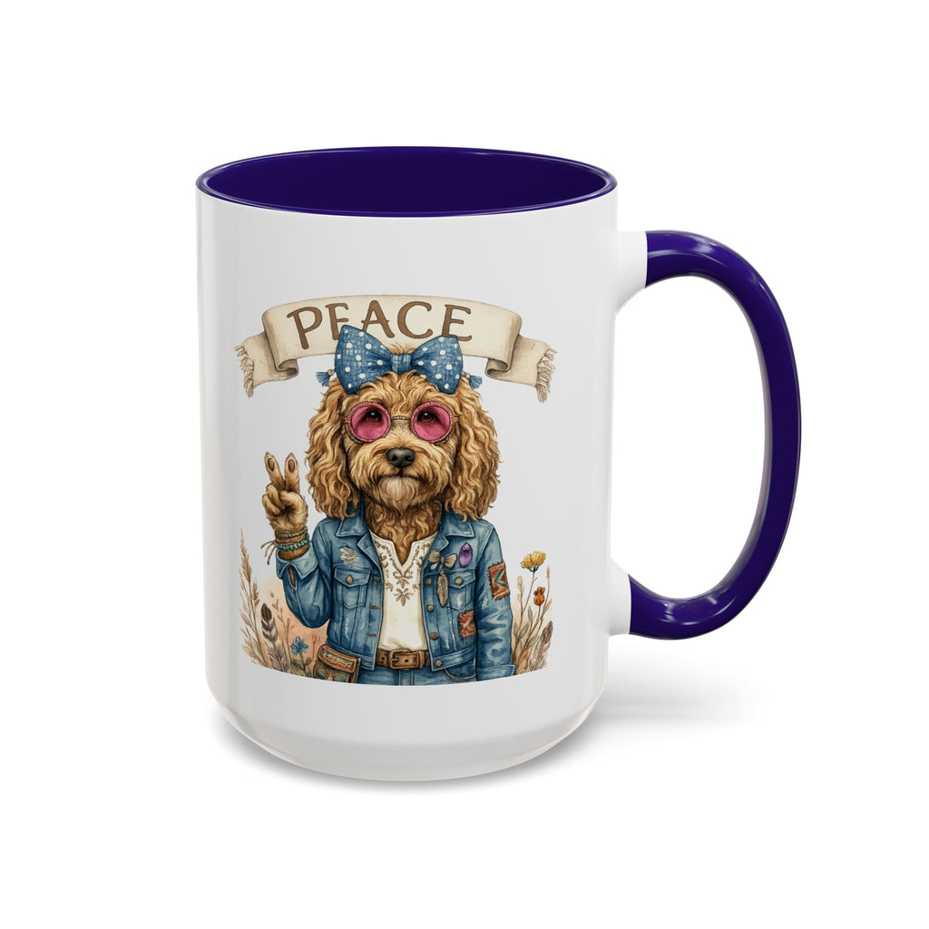 Peace Pup Hippie Mug — Select 11 oz or 15 oz