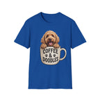 Coffee & Doodles T-Shirt – Cute Doodle Dog Mom Tee – Goldendoodle Lover Graphic Shirt