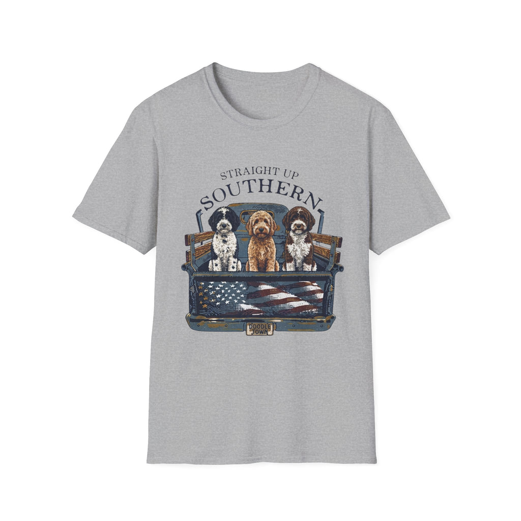 Southern Dogs T-Shirt — Where the road is open and the dogs ride along.