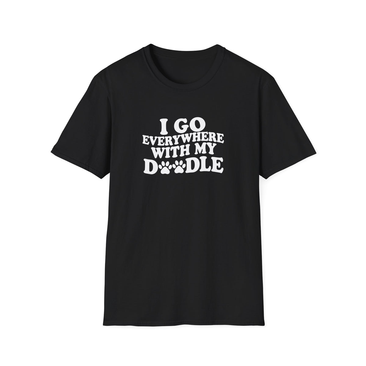 I Go Everywhere With My Doodle Shirt, Funny Doodle Mom Tee, Goldendoodle Lover Gift, Dog Walking T-Shirt, Doodle Adventure Top
