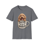 Coffee & Doodles T-Shirt – Cute Doodle Dog Mom Tee – Goldendoodle Lover Graphic Shirt