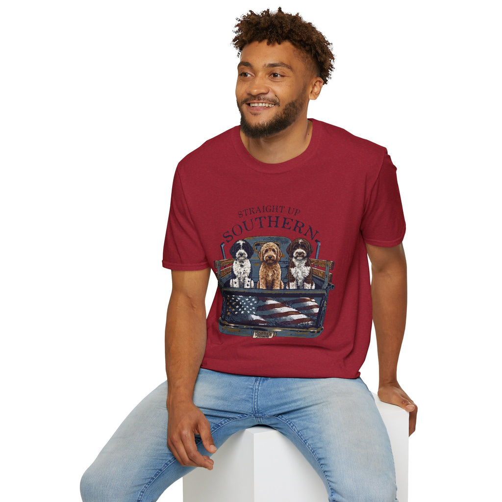 Southern Dogs T-Shirt — Where the road is open and the dogs ride along.