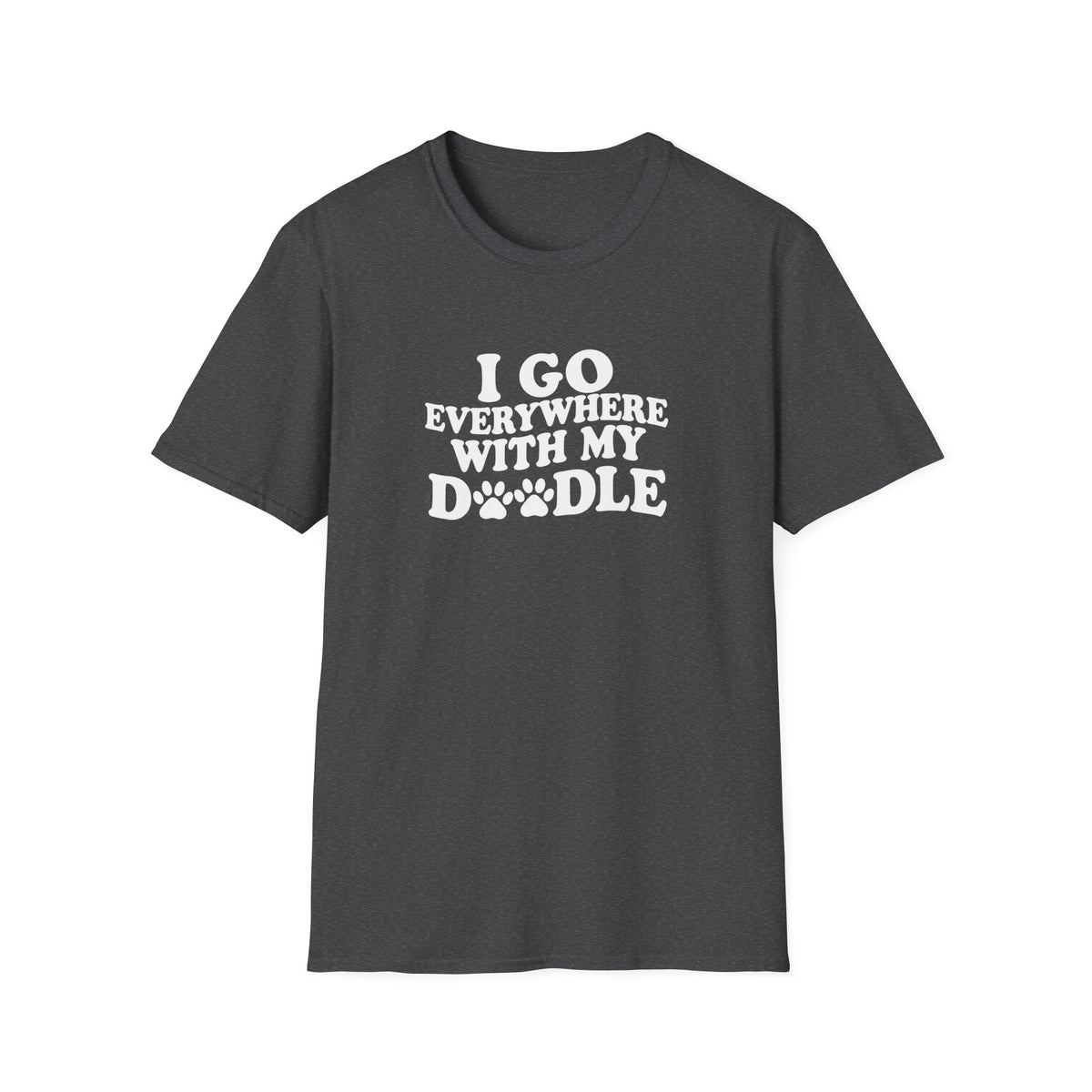 I Go Everywhere With My Doodle Shirt, Funny Doodle Mom Tee, Goldendoodle Lover Gift, Dog Walking T-Shirt, Doodle Adventure Top