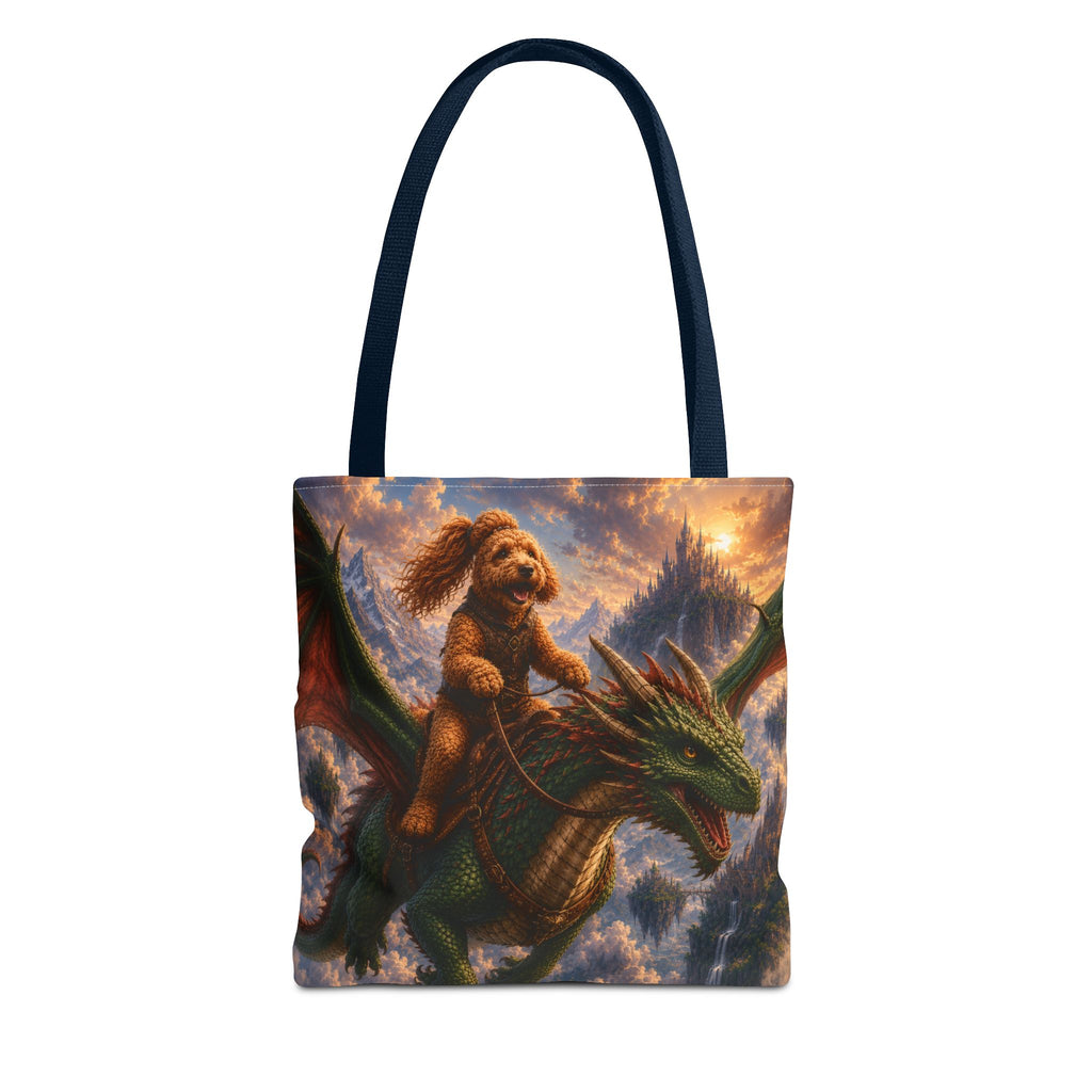 Doodle Riding Dragon Tote Bag - Three Sizes To Choose From