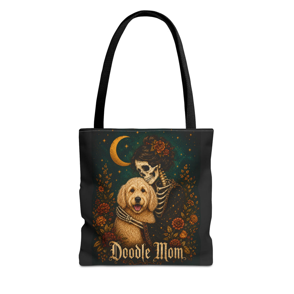 Goth Skeleton Hugging Her Doodle Mom Tote -  A Little Goth - Alot of Doodle