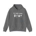 I'm A Simple Woman Hoodie, Funny Women Sweatshirt, Wine Lover Gifts, Coffee Lover Shirt, Dog Paw Shirt, Dog Lover Gifts, Dog Owner Hoodie