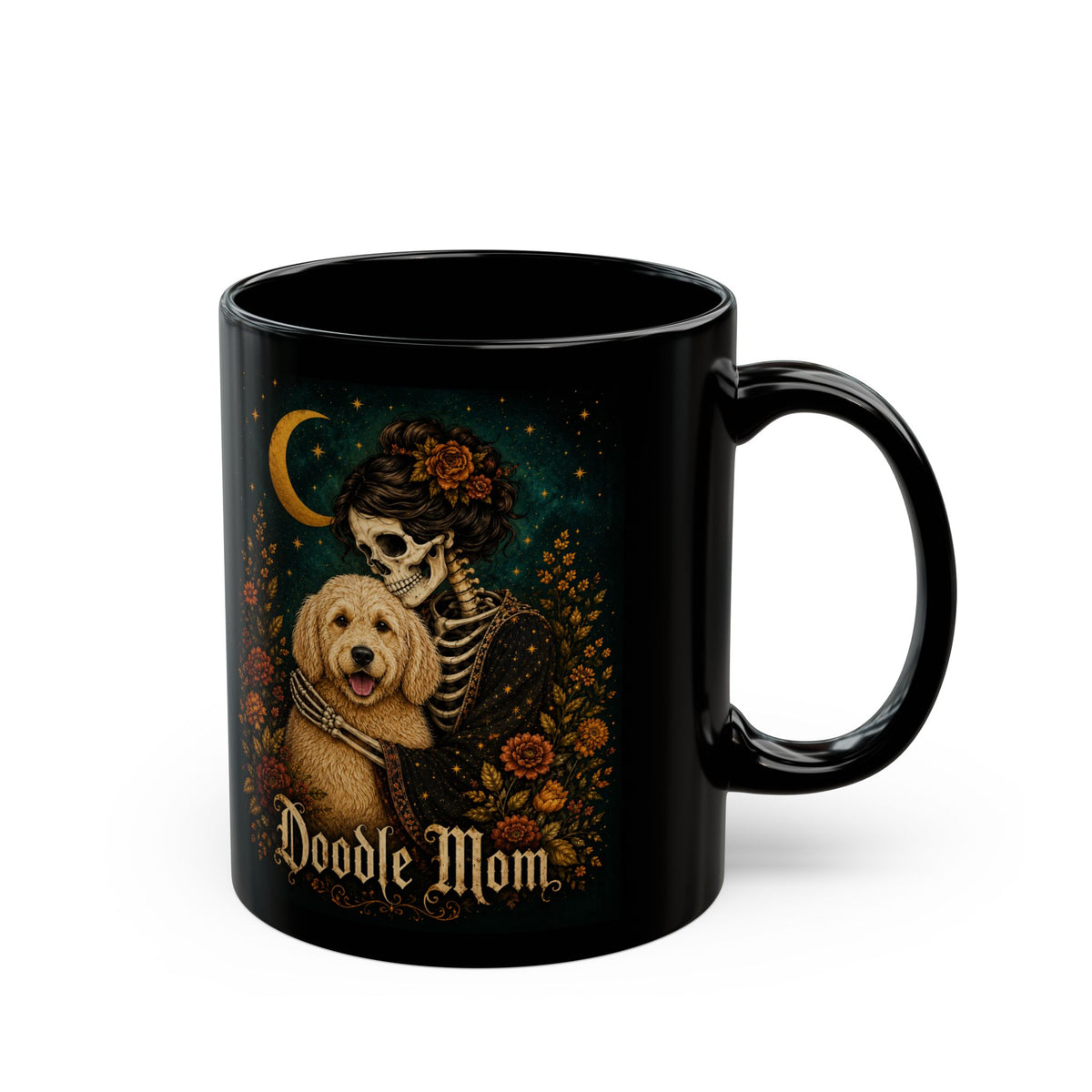 Goth Skeleton Doodle Mom Mug - Select 11 oz or 15 oz