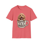 Coffee & Doodles T-Shirt – Cute Doodle Dog Mom Tee – Goldendoodle Lover Graphic Shirt