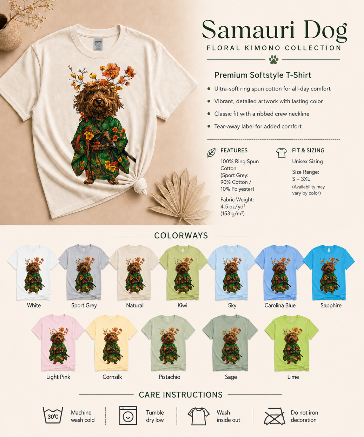 Samurai Doodle T-Shirt - Channel the spirit of a noble warrior with our "Samurai Doodle" T-Shirt.