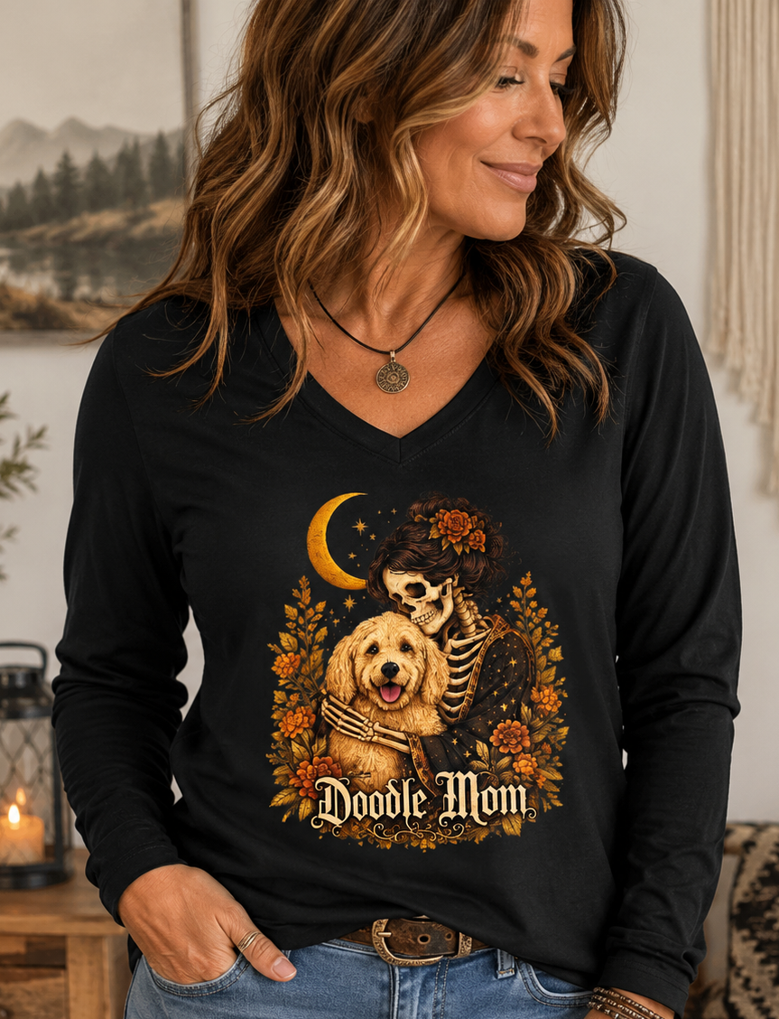 Doodle Mom Skeleton T-Shirt - Doodle Mom with a little attitude,
