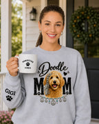 Doodle Mom Sweat Shirt, Personalized Golden Doodle Gift,  Dog Mom Tee, Custom Golden Doodle Gifts,  Doodle Dog Mom Shirt Printify