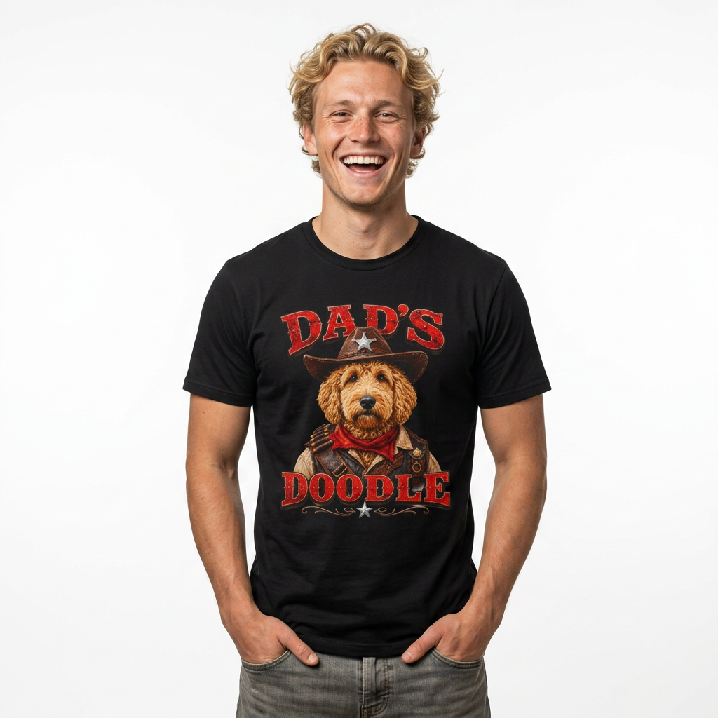 Doodle Sheriff T-Shirt - Cowboy Humor for dad.