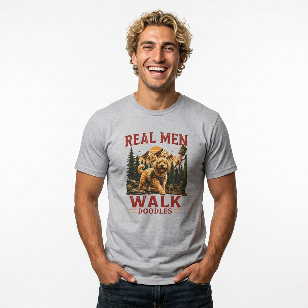 Real Men Walk Doodles T-Shirt