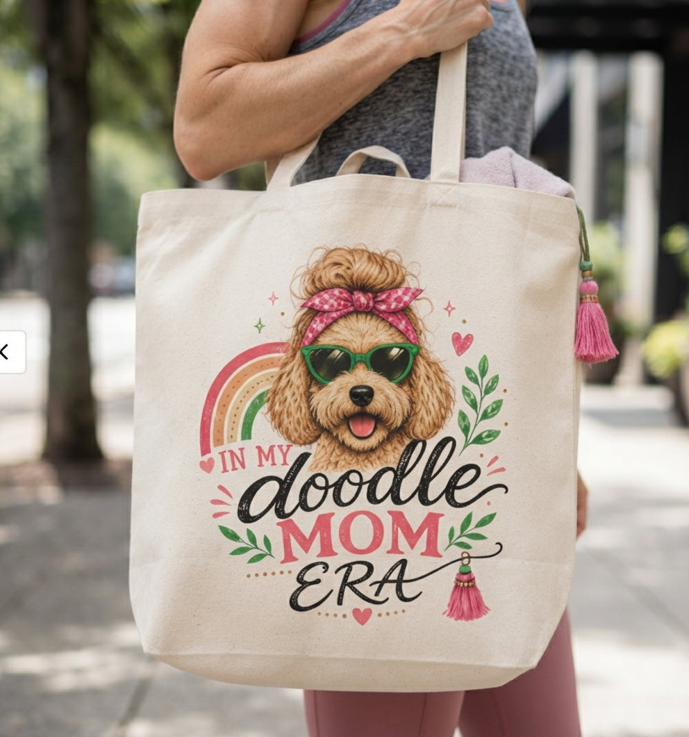In My Doodle Mom Era Tote Bag - For every day errands