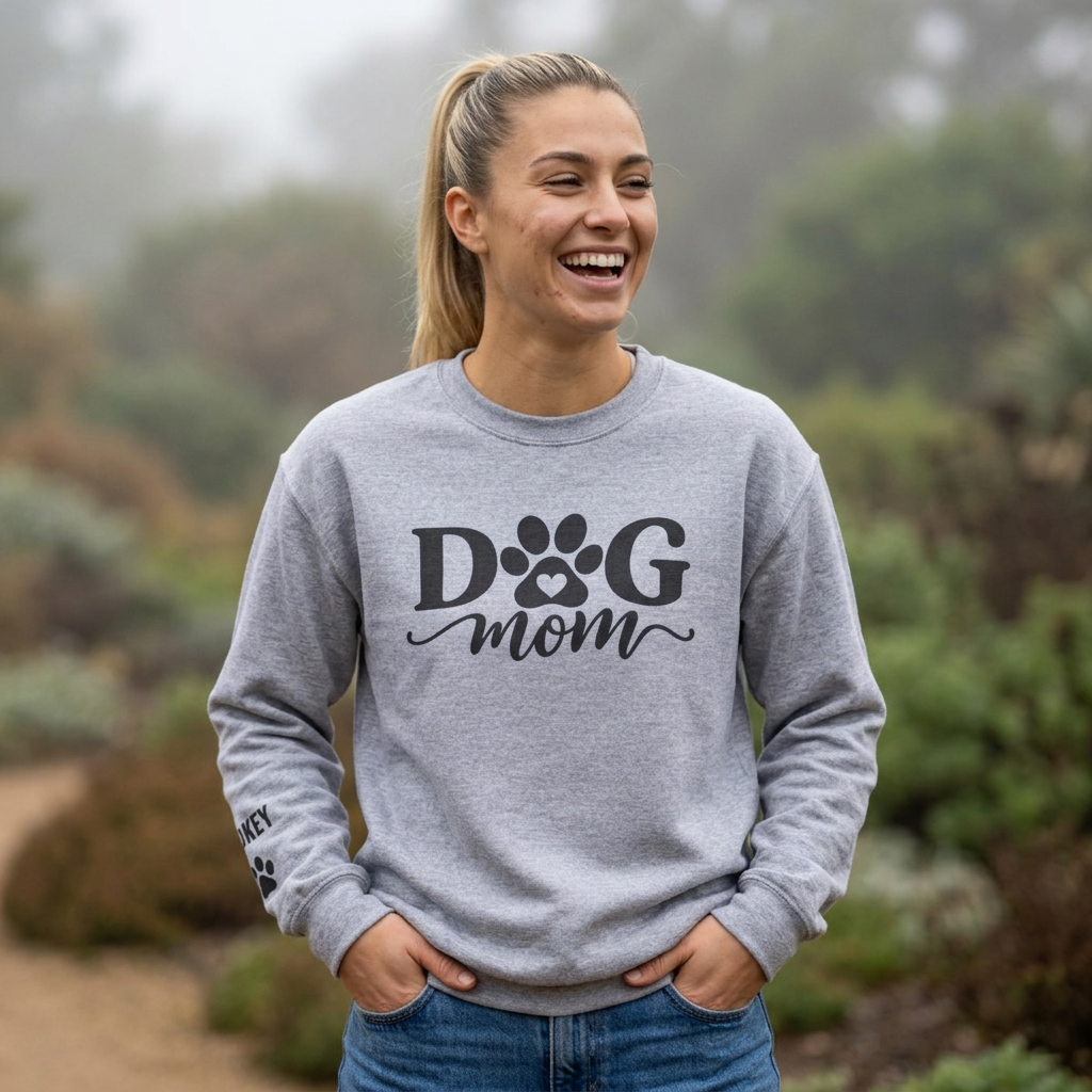 Personalized Retro Dog Mom Sweatshirt  - Because being a Dog Mom never goes out of style.