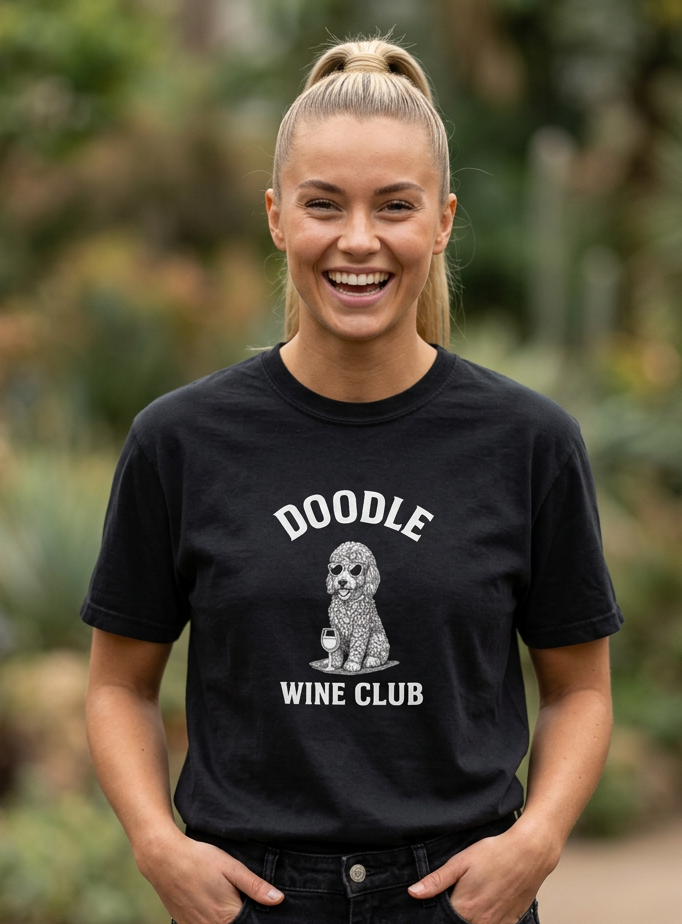 Doodle Wine Club T-Shirt - Funny Doodles & Wine