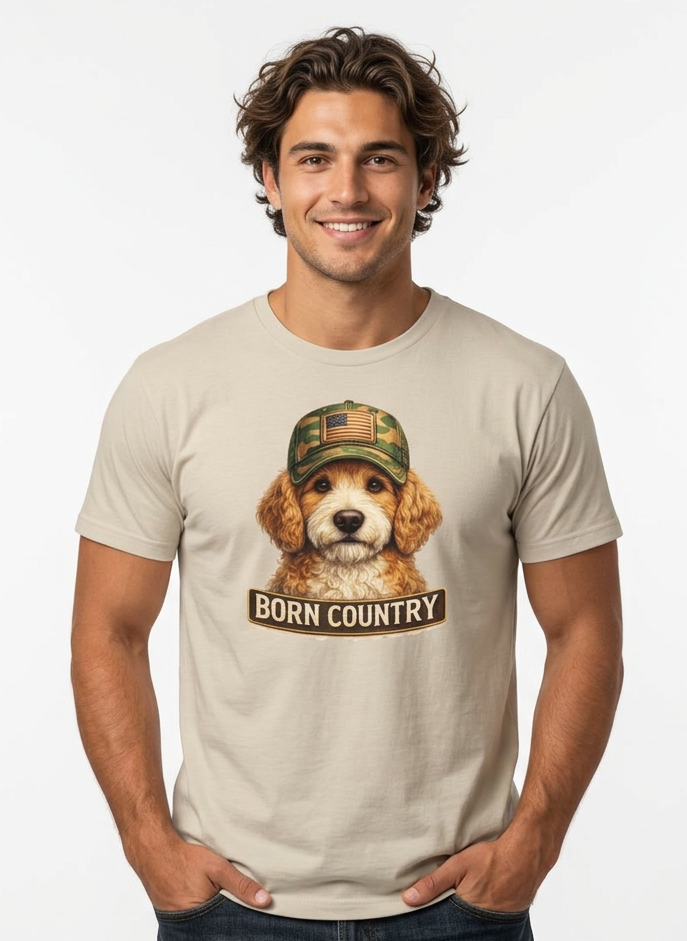 Born Country Doodle T-Shirt — Country isn’t a lifestyle. It’s who you are.
