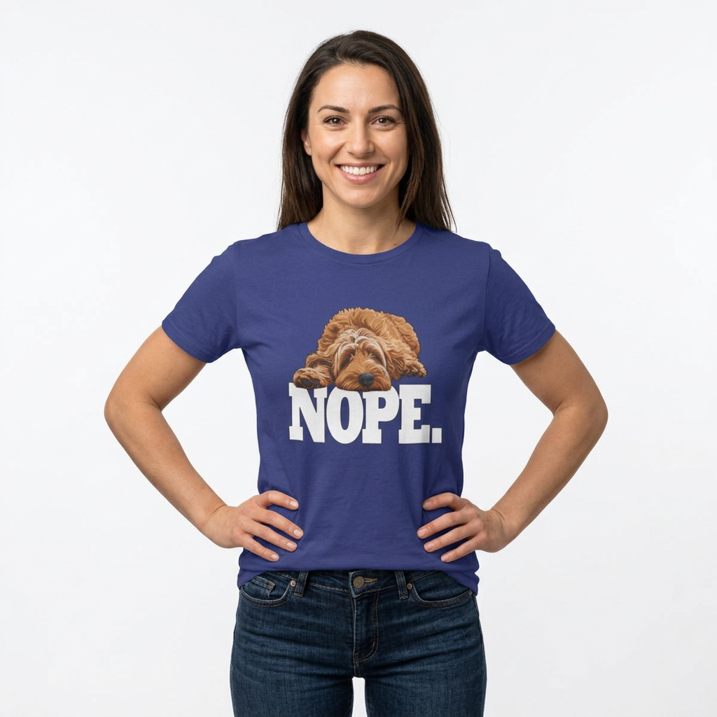 Nope Dog T-Shirt — Snarky Sleeping Puppy Graphic Tee